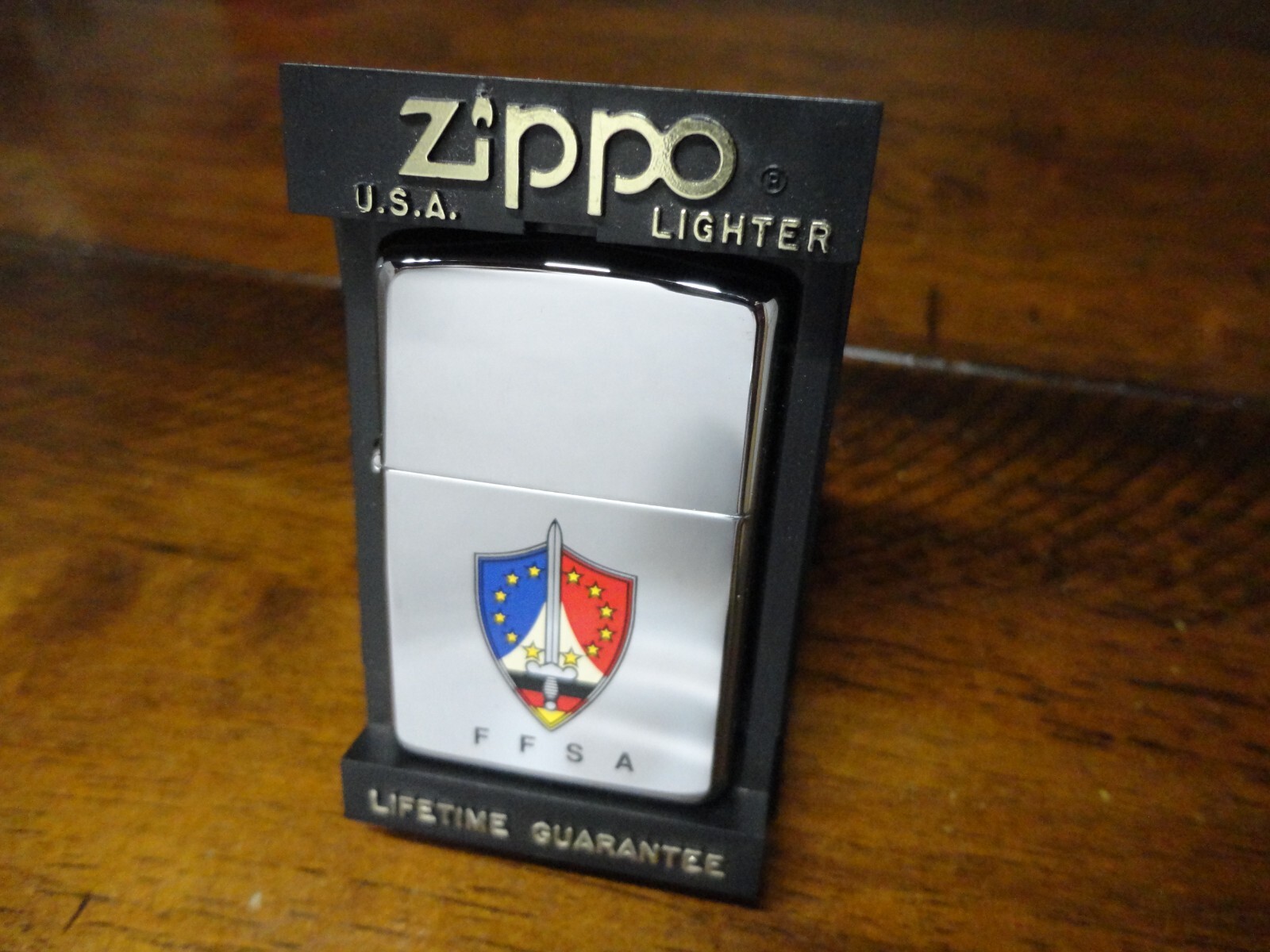 FFSA 2 SIDED 1 ‚ERE DIVISION BLINDEE MILITARY ZIPPO LIGHTER MINT IN BOX 1995