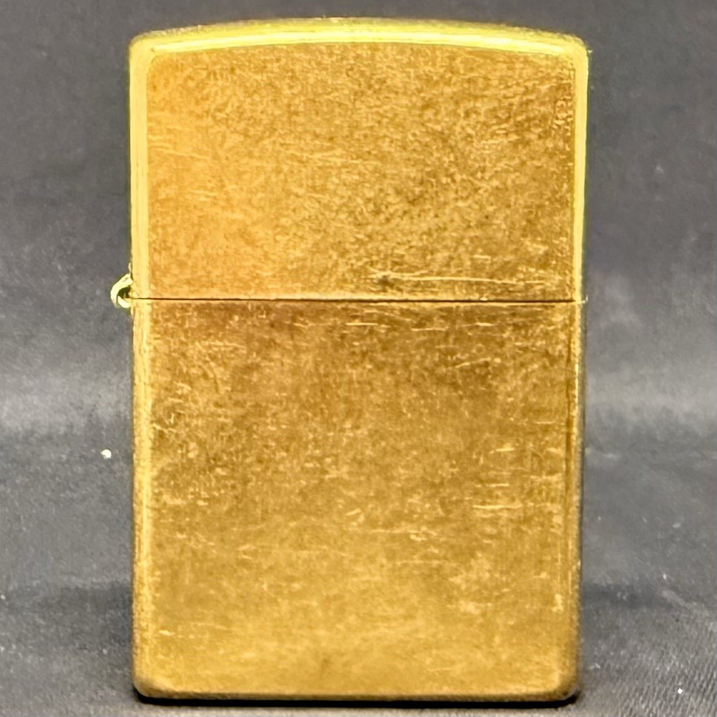 Zippo Solid Brass Lighter Unused May 2003 E03 Bradford USA