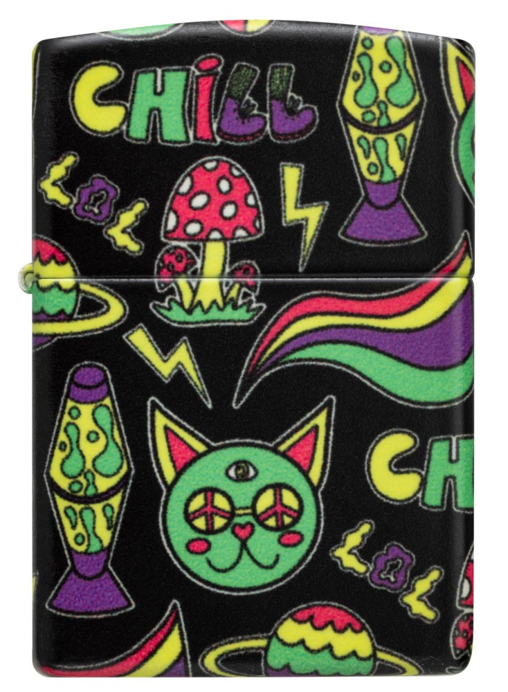 Zippo Glowing Chill Design Glow-in-the-Dark Green Windproof Pocket Lighter, 4…