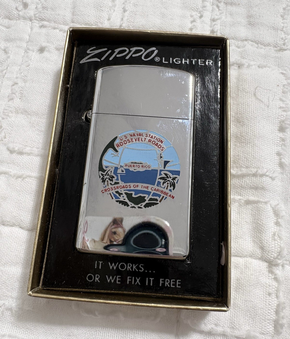 Zippo Slim High Polish Lighter No. 1610 w/ box