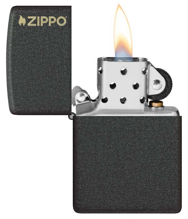 Zippo Classic Black Crackle® Zippo Logo 236ZL