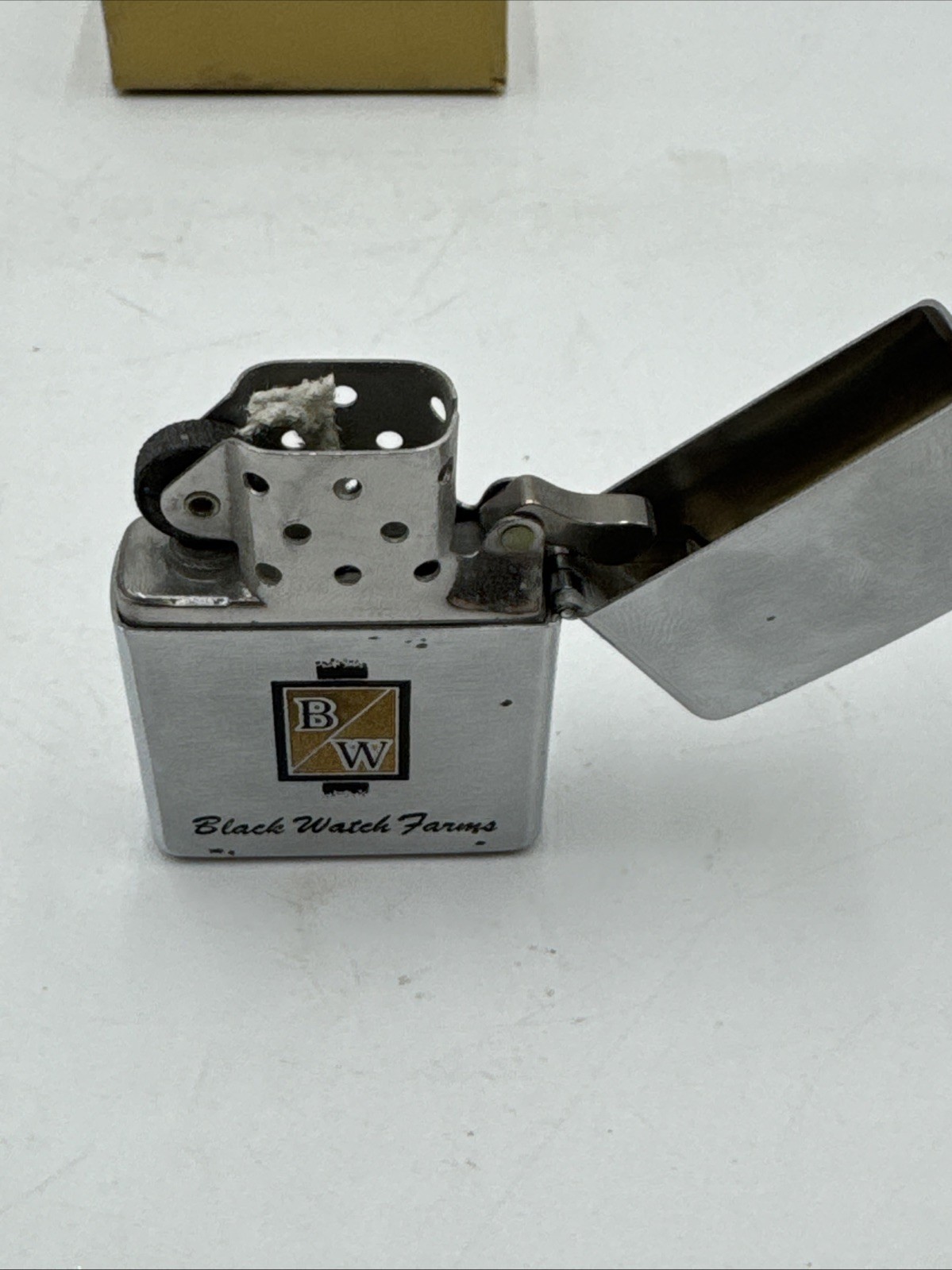 ZIPPO 1968 BLACK WATCH FARMS DAIRY DOUBLE SIDED ADVERTISING LIGHTER IN BOX COW