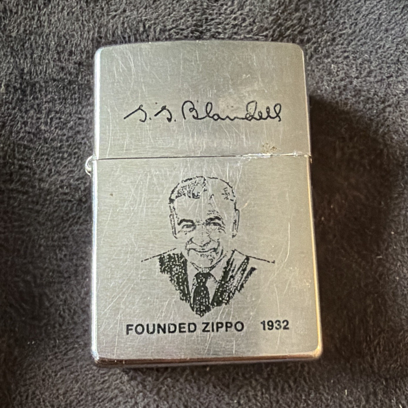Zippo Founded 1932 Portrait Design Lighter, Bradford PA Made in U.S.A. (XII)