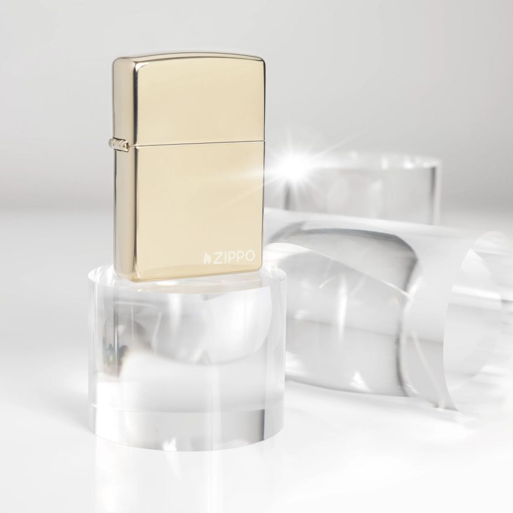 Zippo Classic Champagne Zippo Logo Windproof Pocket Lighter, 46682ZL