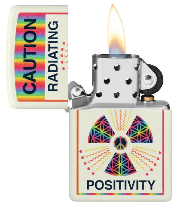 Zippo Glowing Positivity Design Glow in the Dark 46243