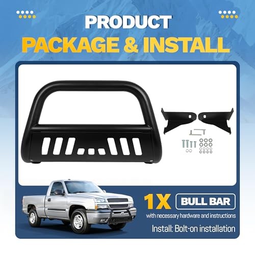 3“ Bull Bar Compatible with 1999-2006 Chevy Chevrolet Silverado