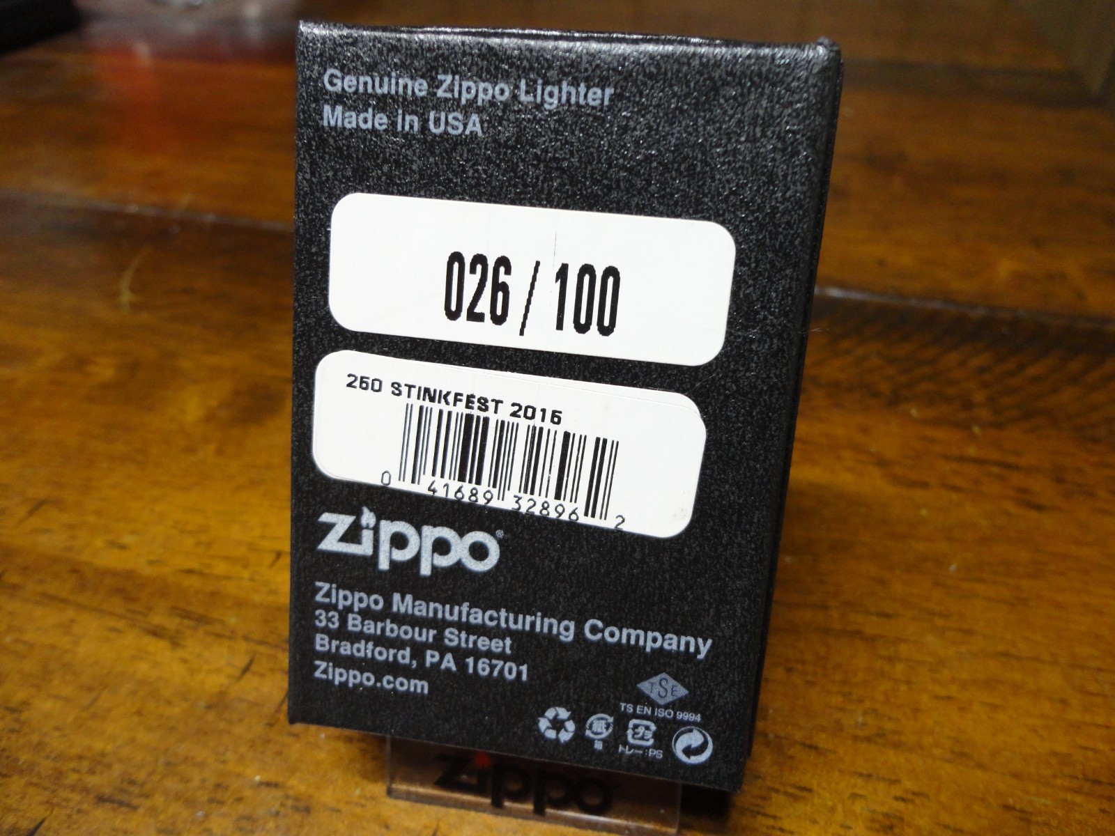 STINKFEST BRADFORD PA PHEW! OUTHOUSE ZIPPO LIGHTER LIMITED EDITION 2015 26/100
