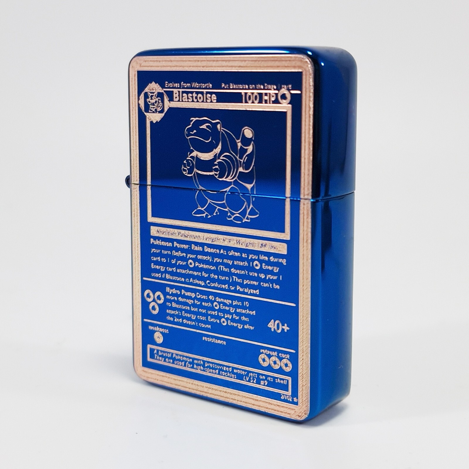 BRAND NEW – DESIGNED BRUSHED STYLED CIGARETTE PETROL LIGHTER – Blastoise