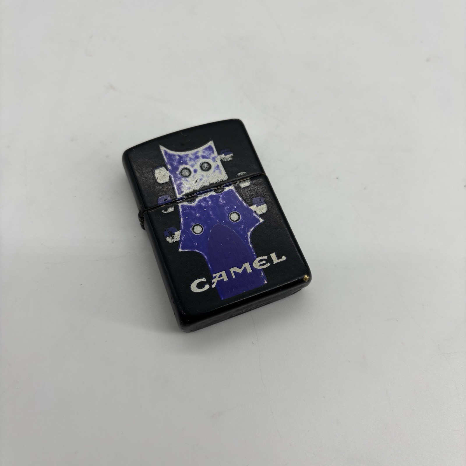 Vintage 1995 Zippo Lighter Camel Music Guitar Untested Black And Purple