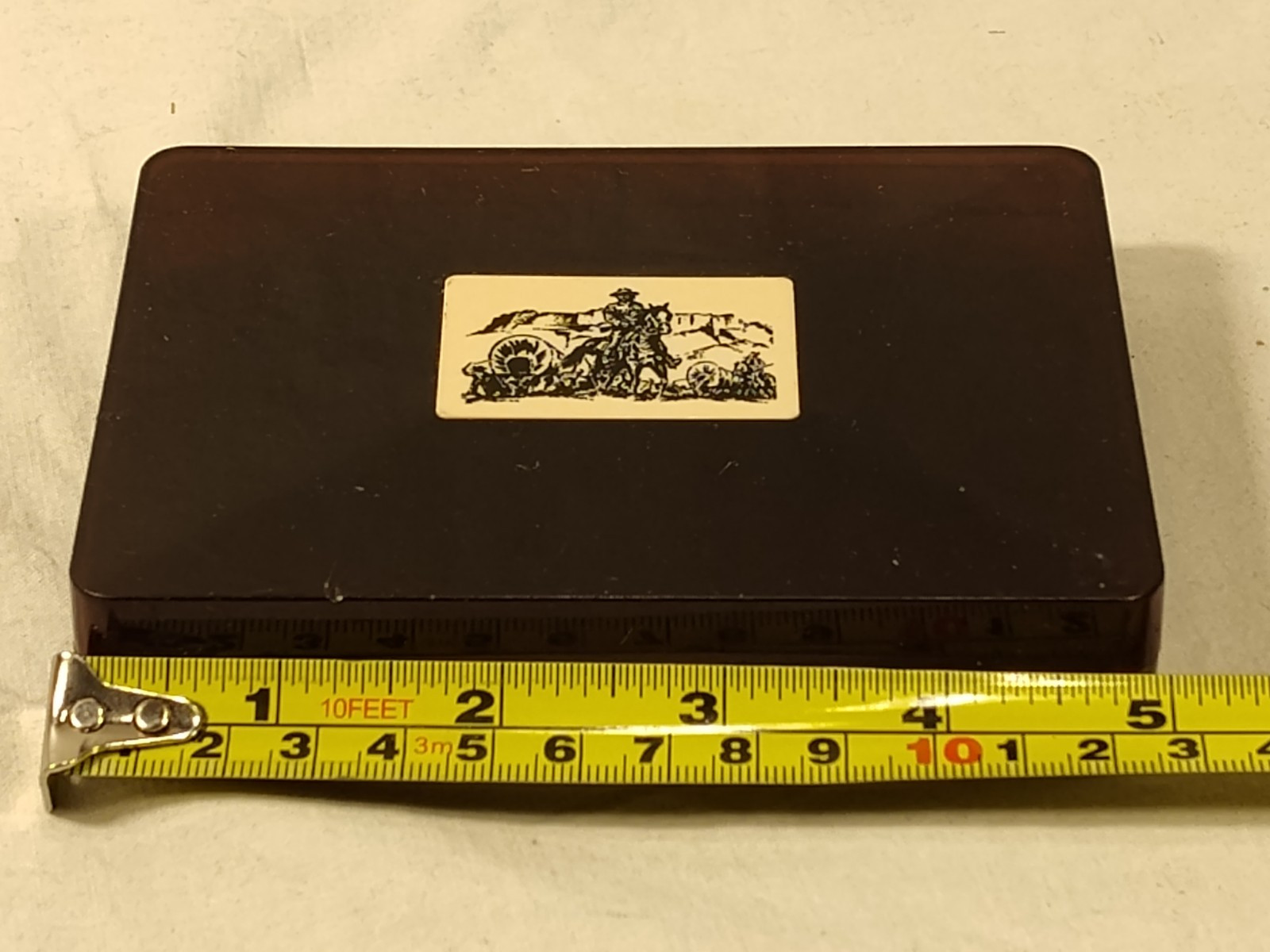 Vintage Zippo Playing Card Box Plastic Amber Double Slot