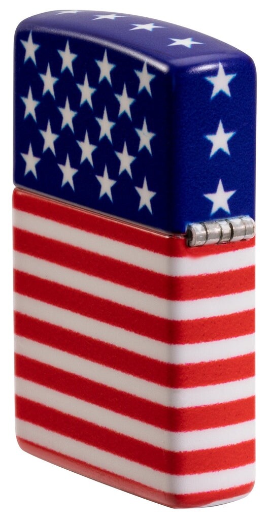 Zippo Windproof American Flag Patriotic Lighter, Wrap Around Design, 48700, NIB