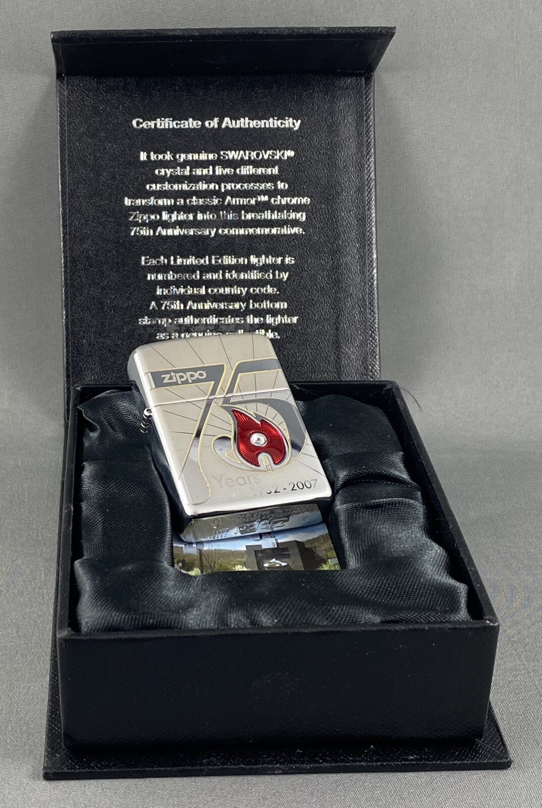 2007 Zippo 75th Anniversary – Canada Edition 1 of 1000 w/Swarovski Crystal
