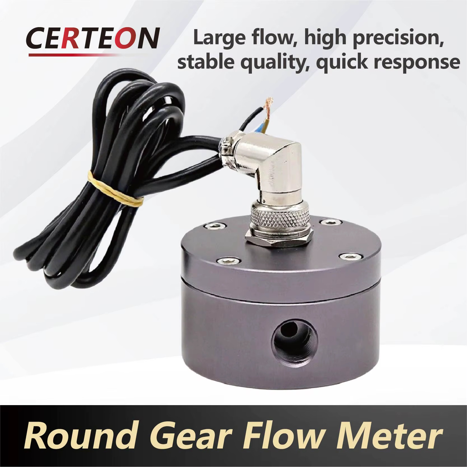 Aluminum Oval Gear Oil Flow Meter Sensor G1/4 G3/8 G1/2 G3/4 G1 Threaded Hall Ef