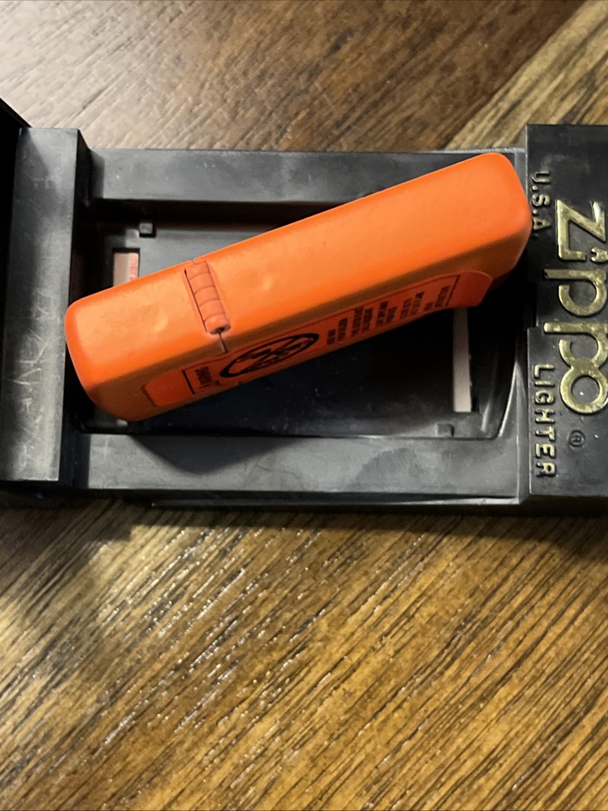 Zippo Windproof Slim Orange Lighter with Matte Finish, 1631, New In Box