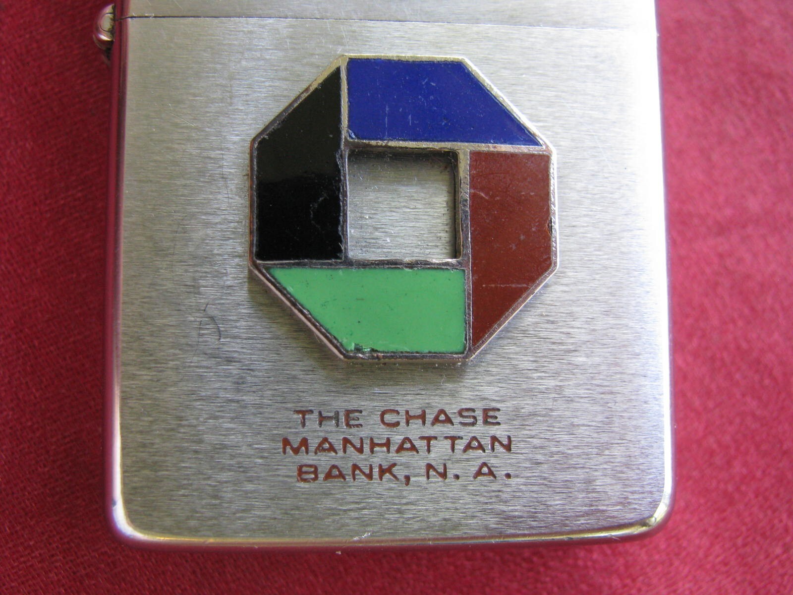 Vintage Zippo Lighter 1966 Advertising The Chase Manhattan Bank, N.A.