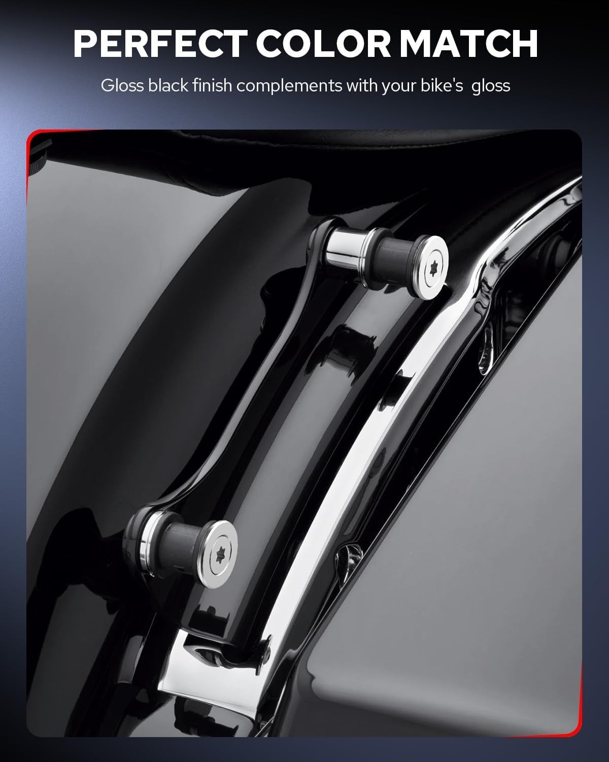 Gloss 4 Point Hardware Kit 2014-2024 Compatible for Harley Docking Black