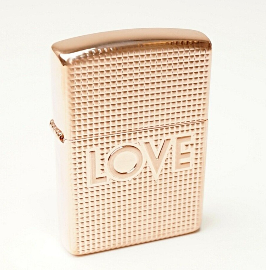 Zippo Lighter Armor LOVE Rose Gold: Windproof, Korean Exclusive 🔸Tracking🔸
