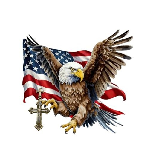 America Eagle Anniversary Sticker – 2 Pack Eagle Flag Patriotic Sticker for