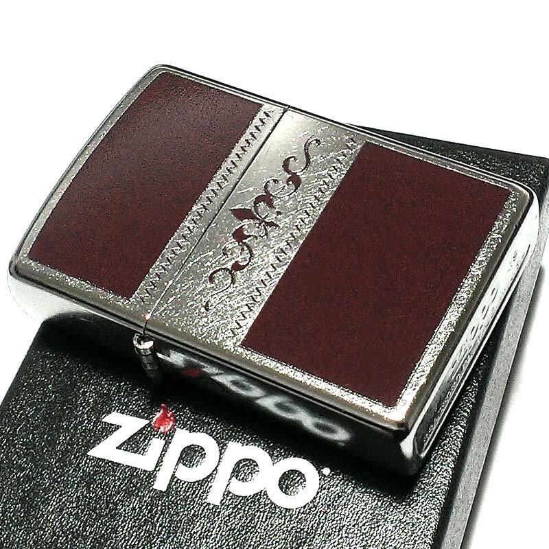 Zippo Oil Lighter Classic Lily Tribal Silver Brown Regular Case Japan