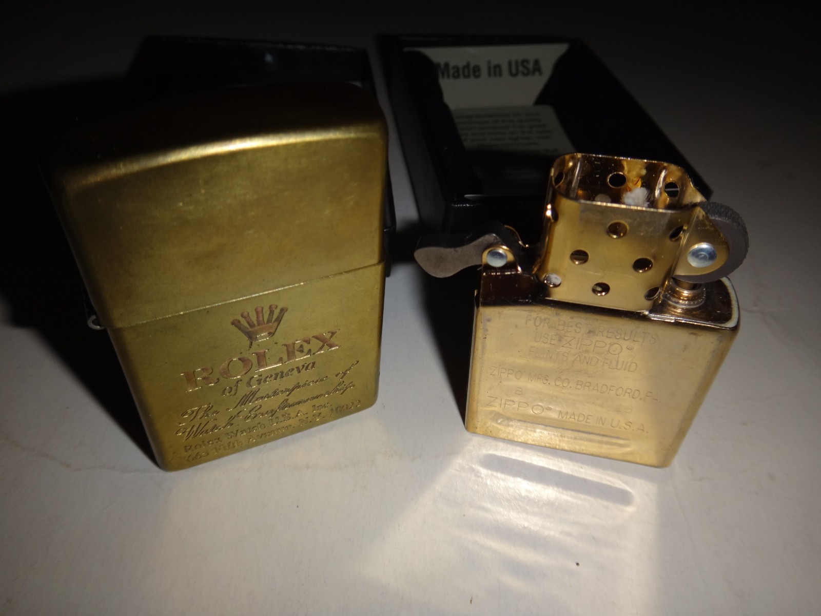 Year 2024 Brass Zippo Lighter ROLEX Geneva MASTERPIECE WATCH CRAFTSMANSHIP Logo