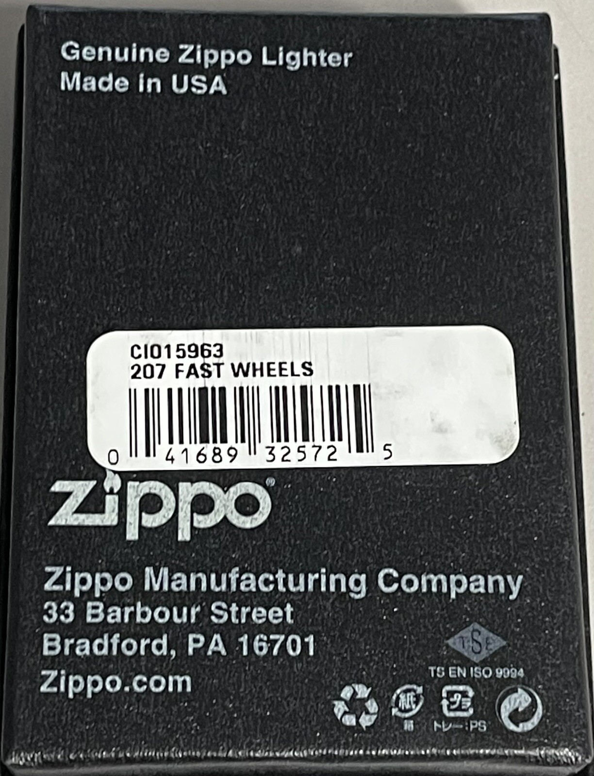 ZIPPO 2018 4TH INTERNATIONAL FAST WHEELS CHICAGO LIGHTER SEALED IN BOX B561