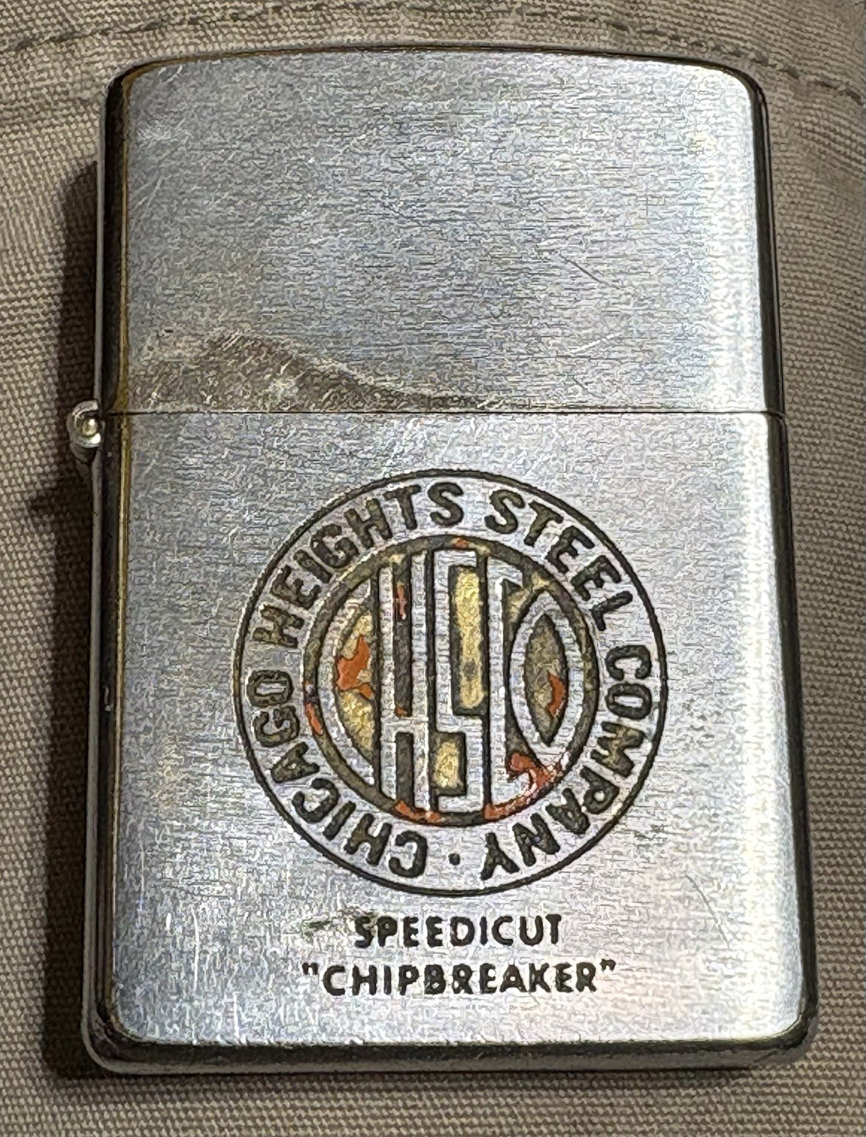 Vintage 1960s ZIPPO – Chicago Heights Steel Company – Advertising Lighter