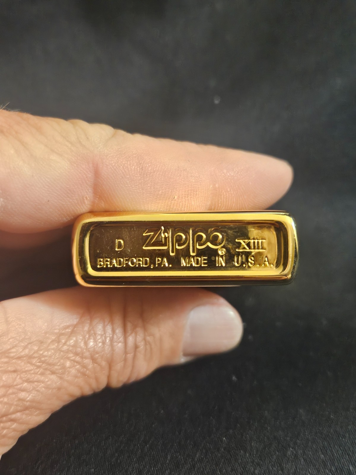 King Edward VII Zippo gold plated finish – 1997 – NEW – NEVER FIRED