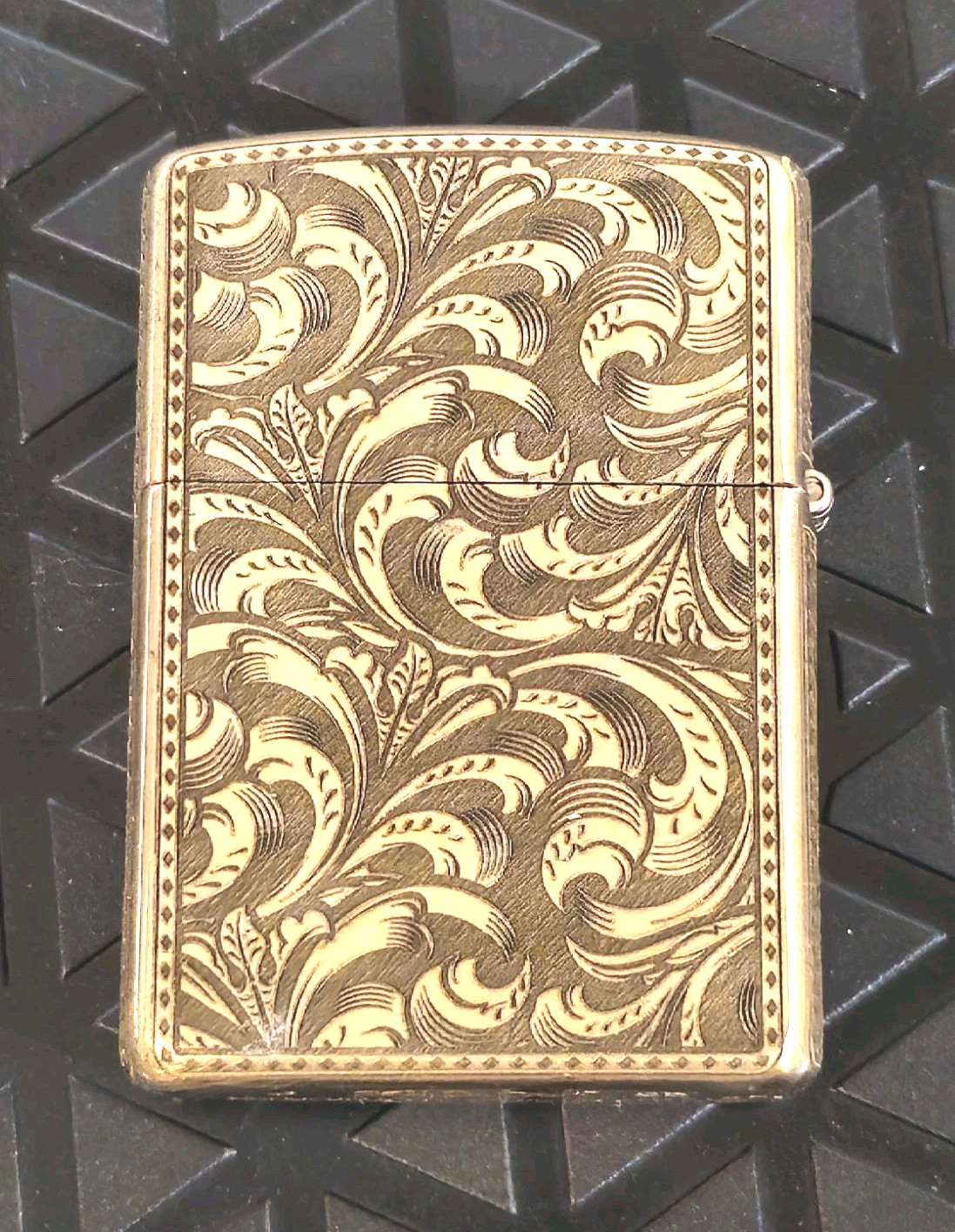 Engraved Brass Zippo Butane Cigar Lighter Zippo Authentic Insert Open Box