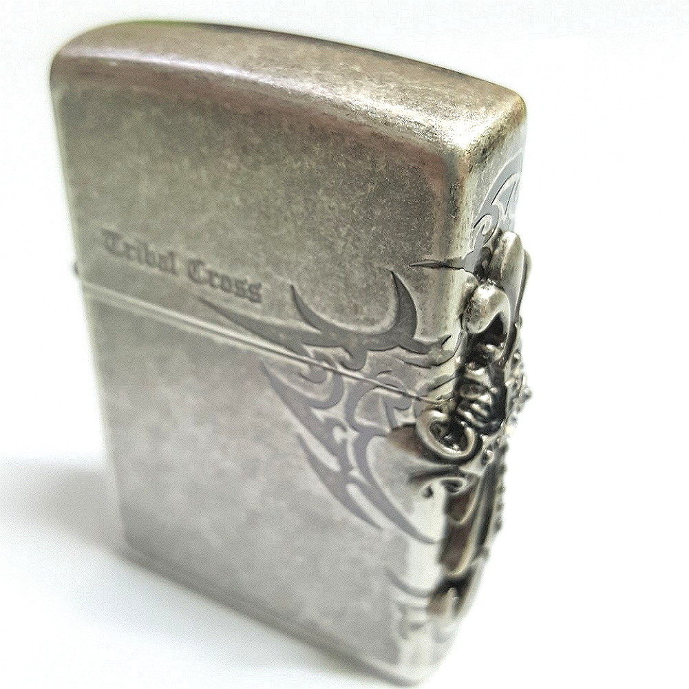 Zippo Side Tribal Cross Sl Lighters Genuine Org Packing 6 Flints set GIFT