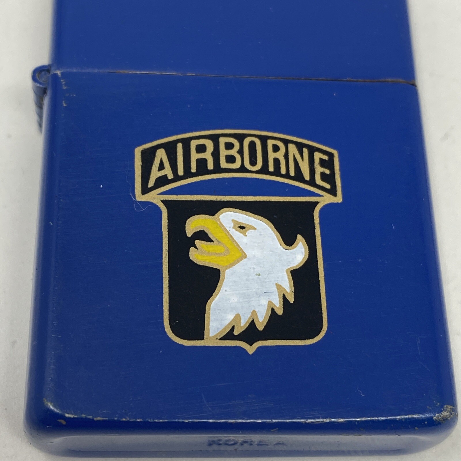 Airborne Blue Painted On Brass Korea Broken Spring Vintage Used