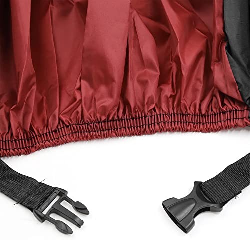 190T Rain Dust Motorcycle Cover Red&Black Outdoor 86″ for Harley Davidson L
