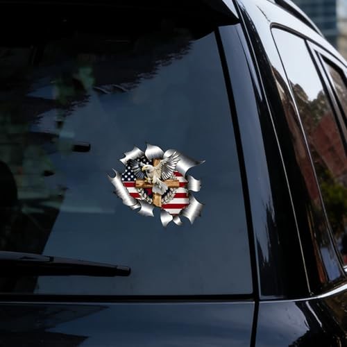 America Eagle Anniversary Sticker – 2 Pack Eagle Flag Patriotic Sticker for