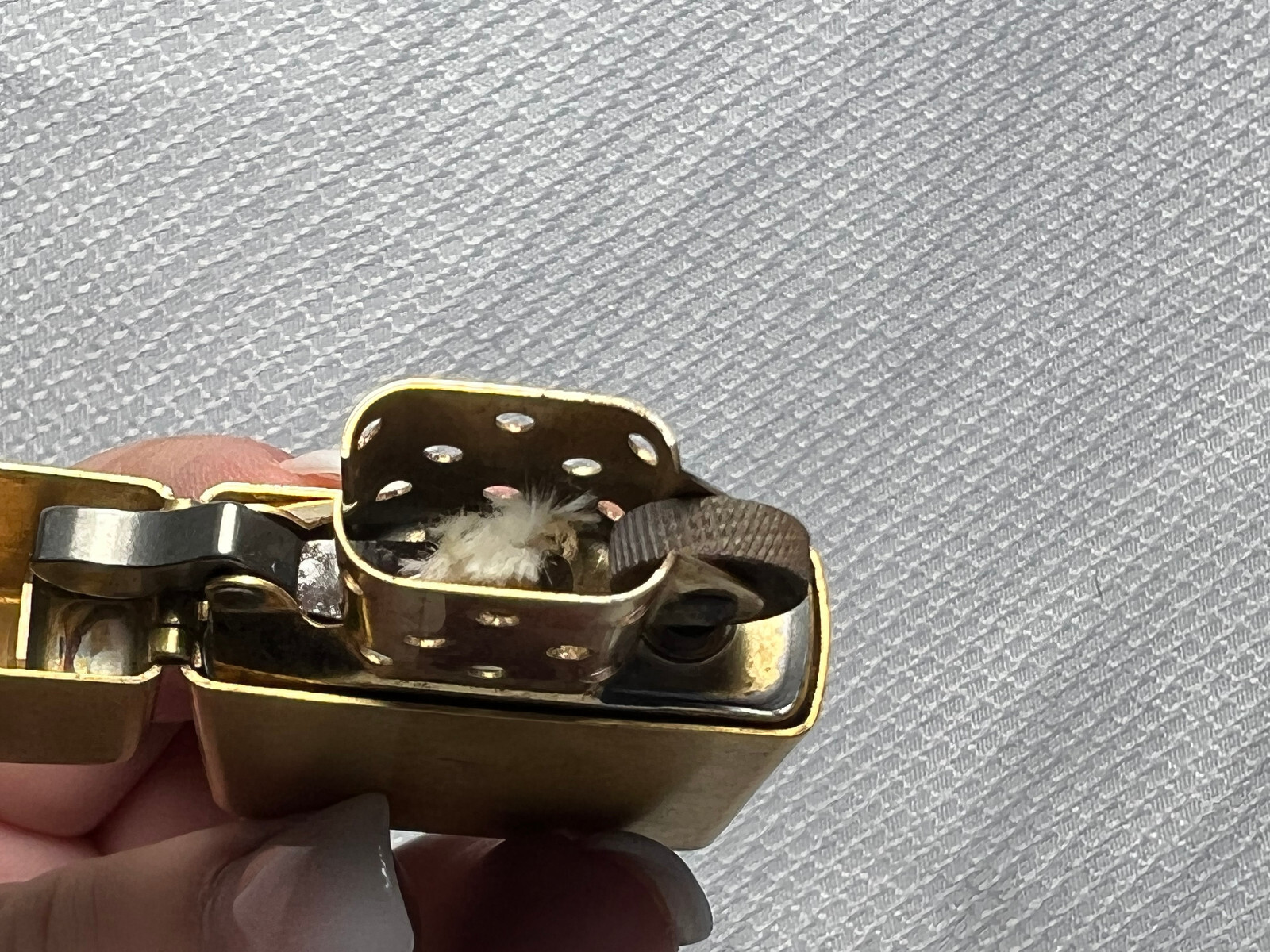 2004 Brushed Brass Zippo Refillable Cigarette Pipe Lighter Smoking Accessory