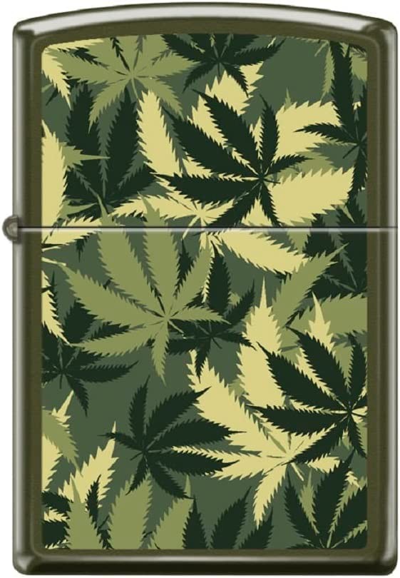 Zippo Lighter – Personalized Custom Message Engrave Leaf Camouflage Z5536