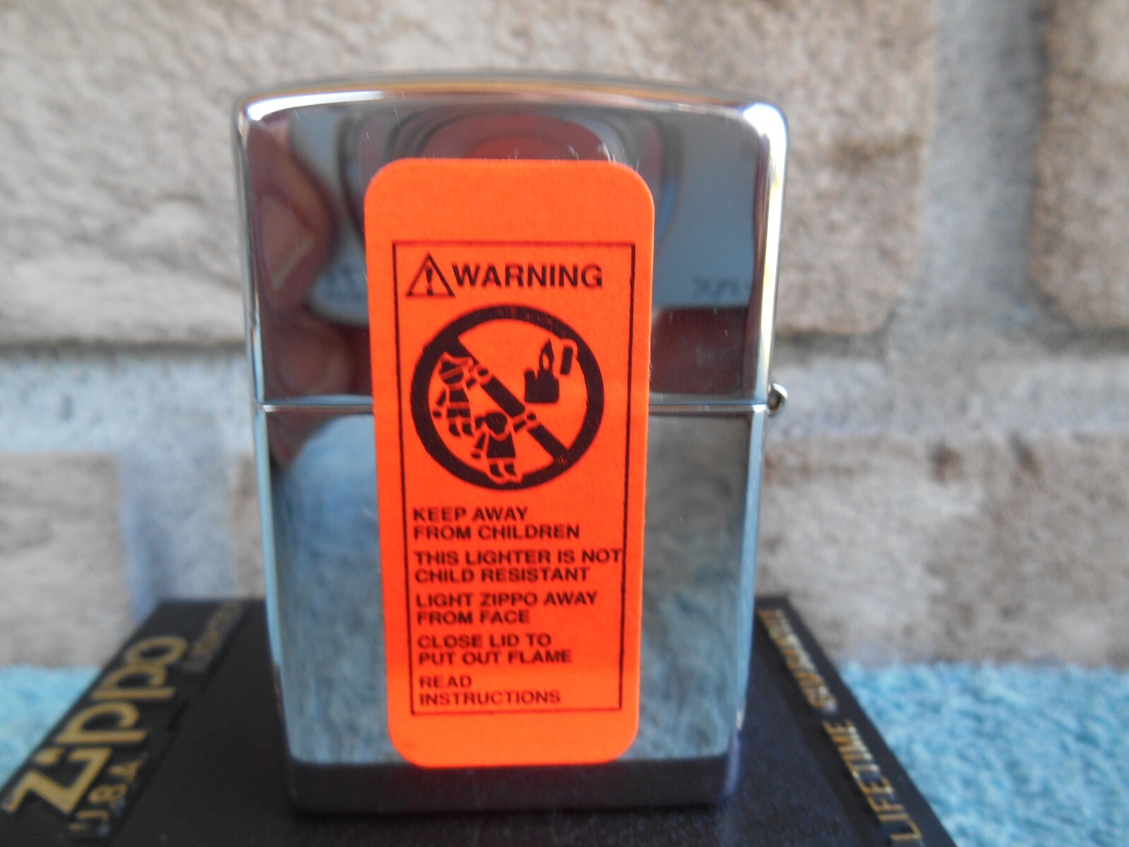 VINTAGE ZIPPO 1996 I-XII POLISHED CHROME CIGARETTE LIGHTER. TO GRANDPA WITH LOVE