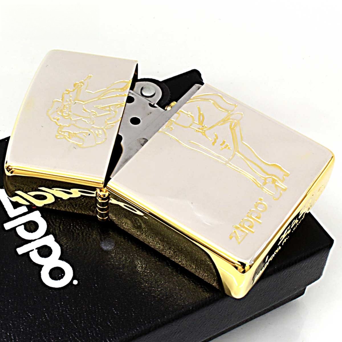 Zippo Lighter CASE ONLY Classical Windy Silver Gold Combi Mirror SG Present Gift