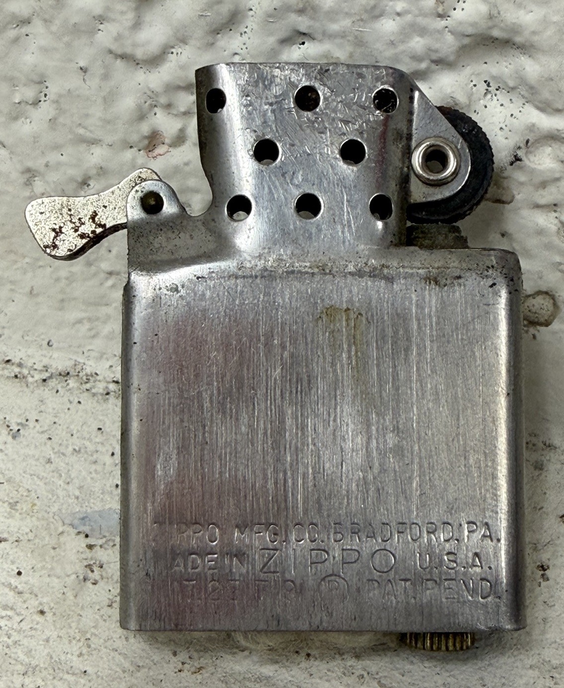 1940’S Advertising General Finance USA ZIPPO LIGHTER 3 BARREL 16 HOLE 2032695