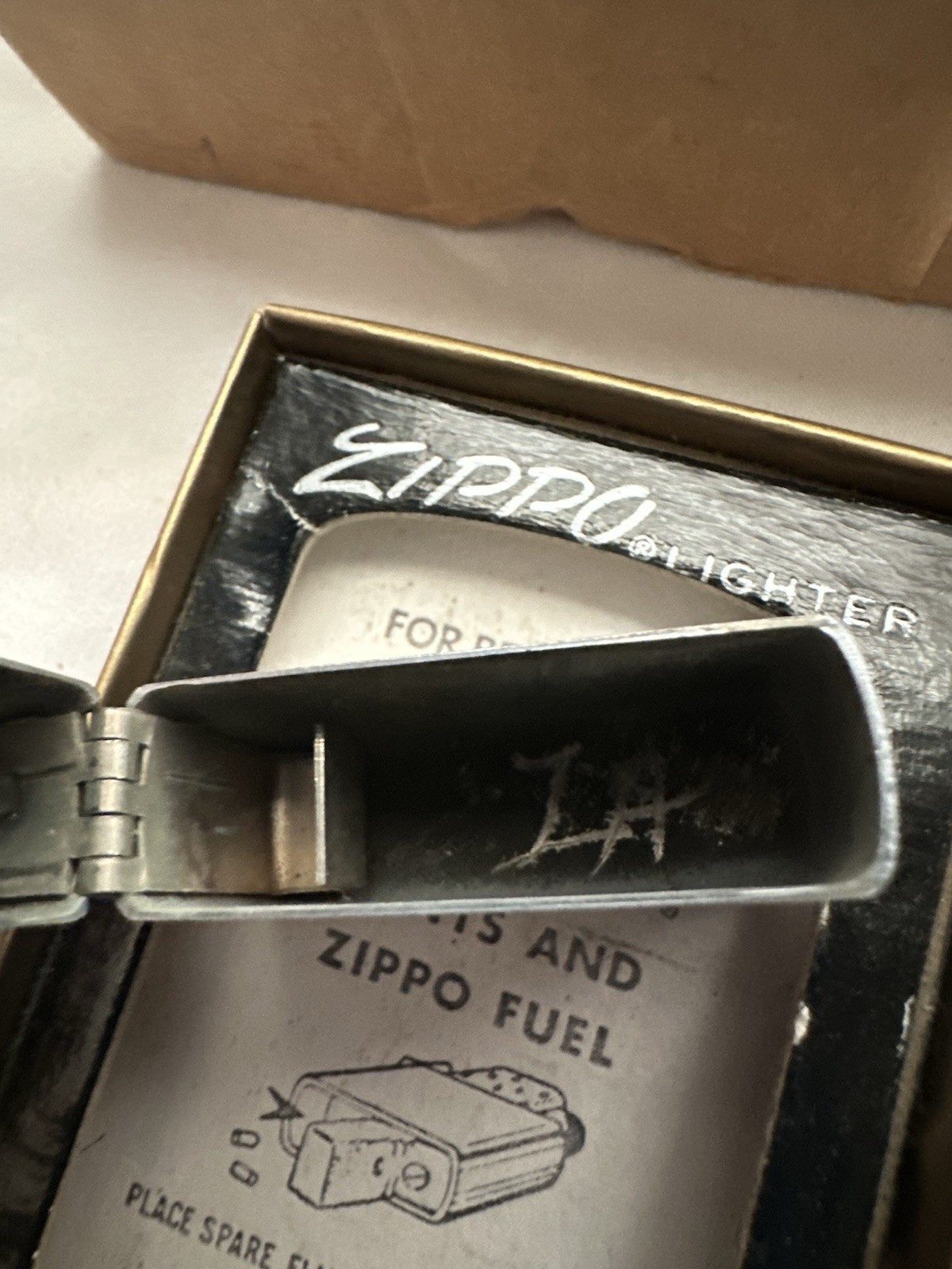 Vintage Zippo Lighter 2517191 No dot Box Inserts Lot never fired