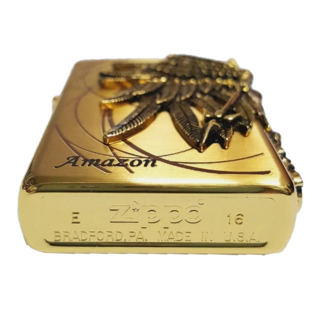 Zippo Lighter Amazon Gold EMB Korea Unique Design 📌Genuine Windproof Engraved