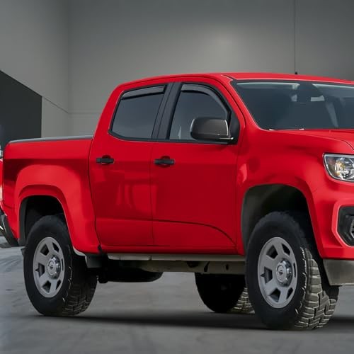 in-Channel Extra Durable Rain Guards for Colorado/GMC Canyon 15-22 Crew Cab