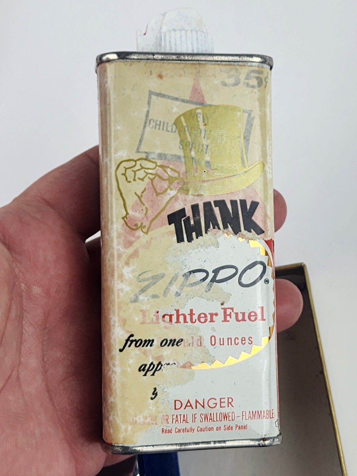Vintage 1975 Zippo Slim Gift Set Unfired OM Asphalt Paving Flints & Fluid Box