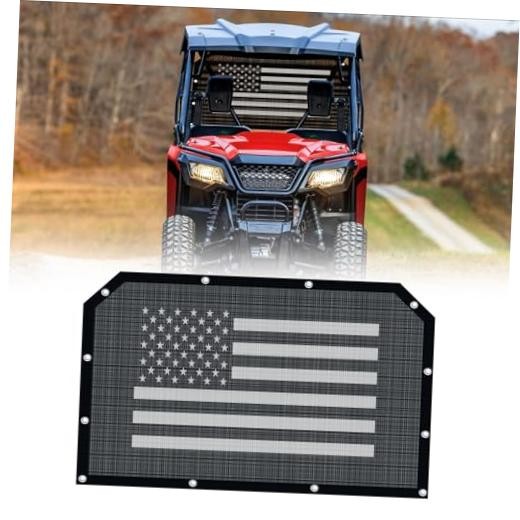 Soft Rear Window Net & Transparent Dust Screen with USA Flag Design