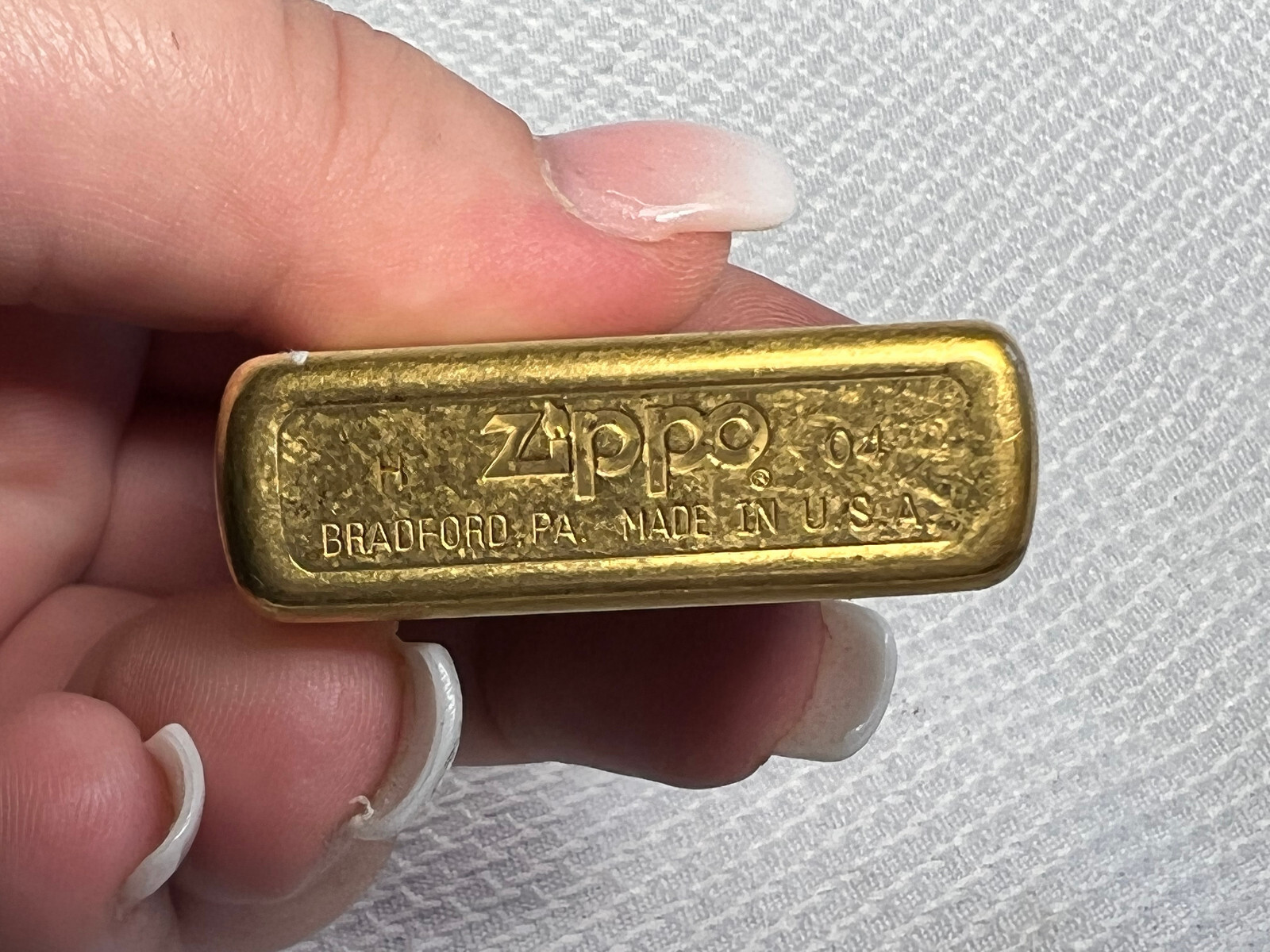 2004 Brushed Brass Zippo Refillable Cigarette Pipe Lighter Smoking Accessory
