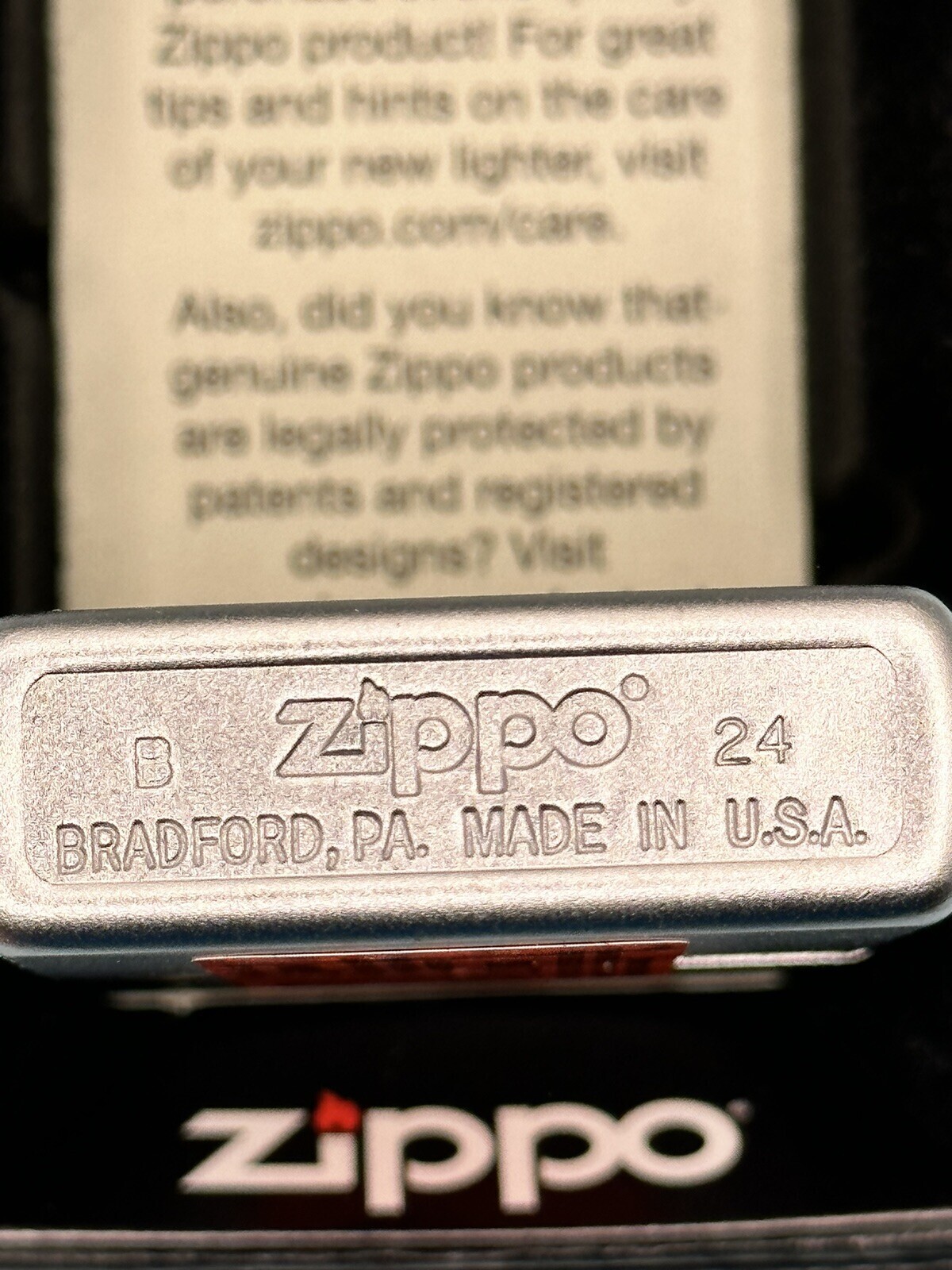 2024 Zippo Logo Engraved Chrome Zippo Lighter NEW 29701