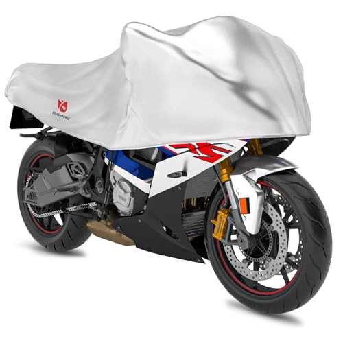 420Dotorcycle Half Cover-Outdoor Waterproof All Weather Protection M silver