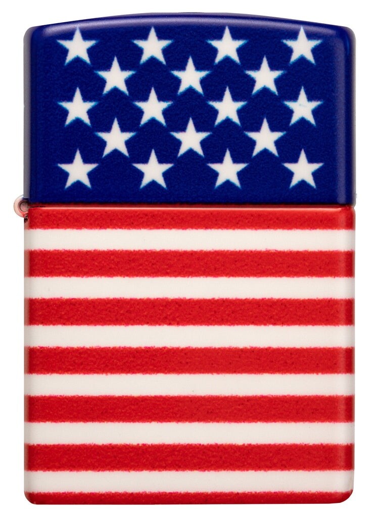 Zippo Windproof American Flag Patriotic Lighter, Wrap Around Design, 48700, NIB