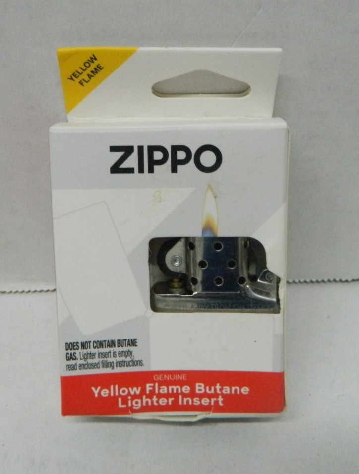 Zippo 65800 Butane Lighter Silver Yellow Flame