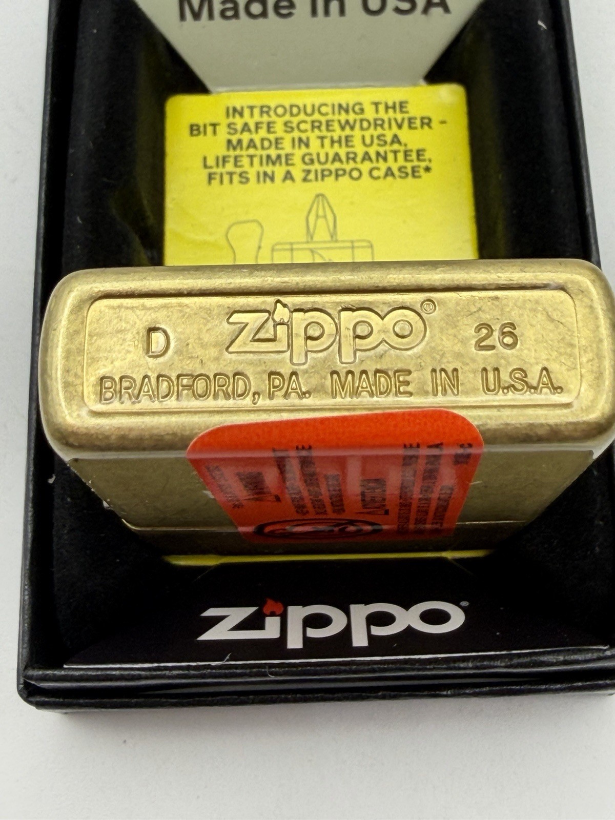 2026 Patriot Eagle Street Brass Zippo Lighter New 47511