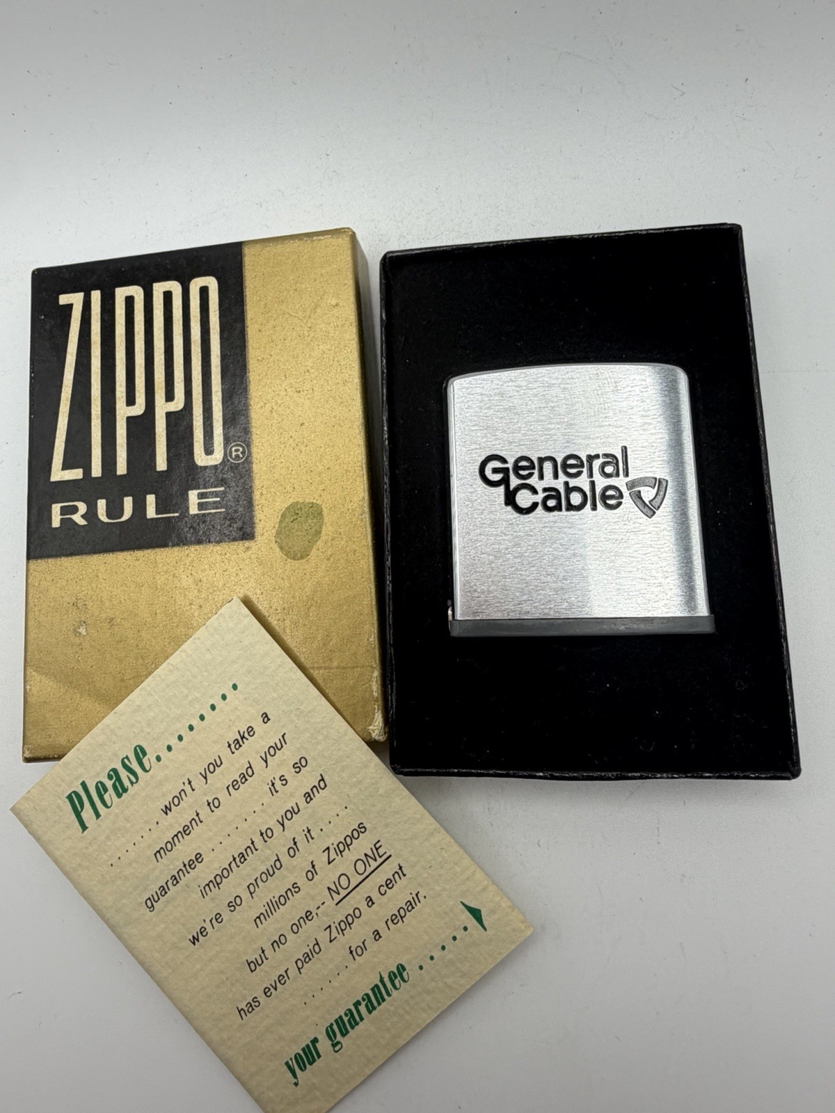 Vintage General Cable Advertising Chrome Zippo Rule Tape Measure New B23