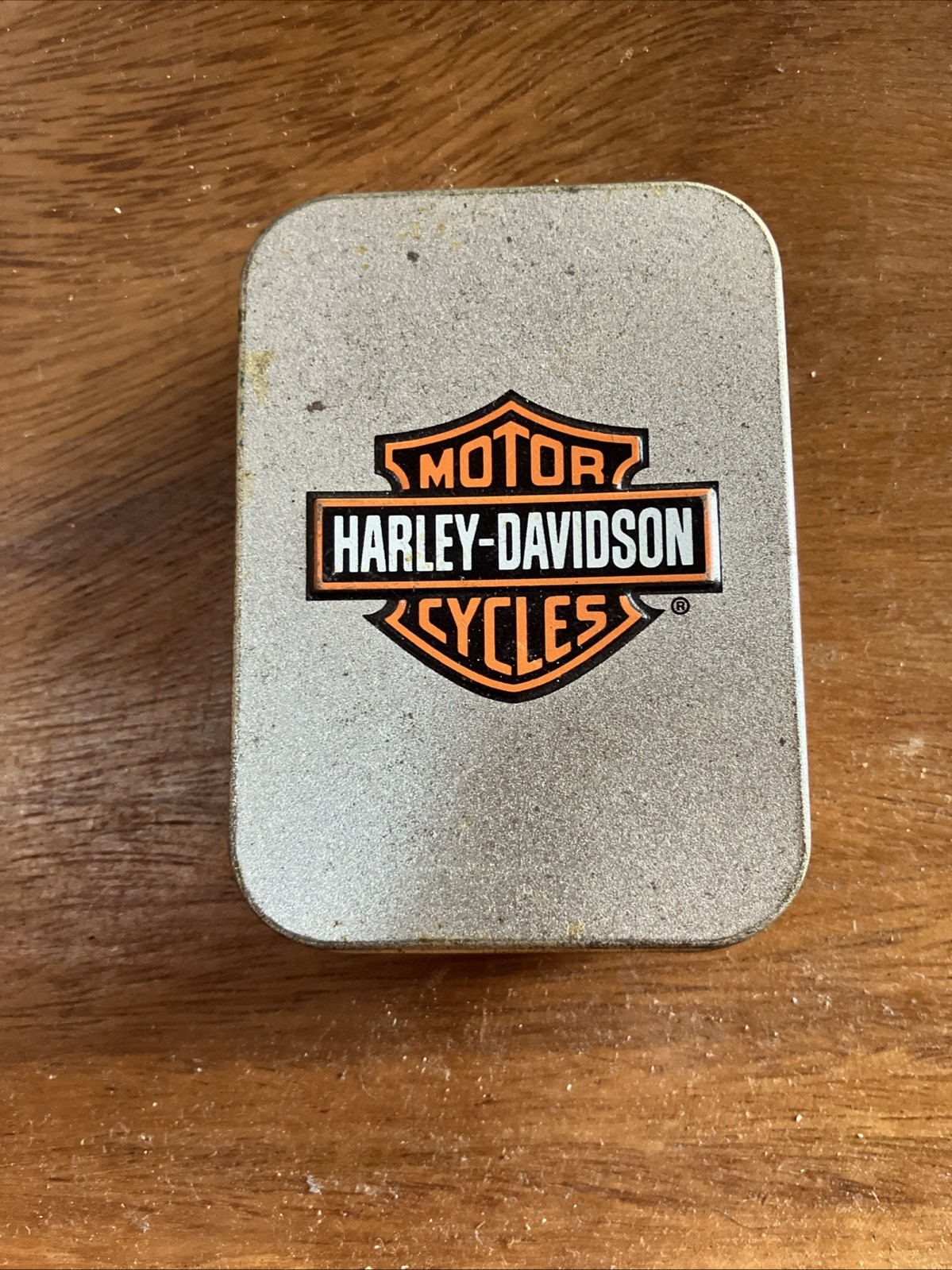 Zippo Harley Davidson Logo Silver Brushed Lighter Used 2006 Works Needs Flint